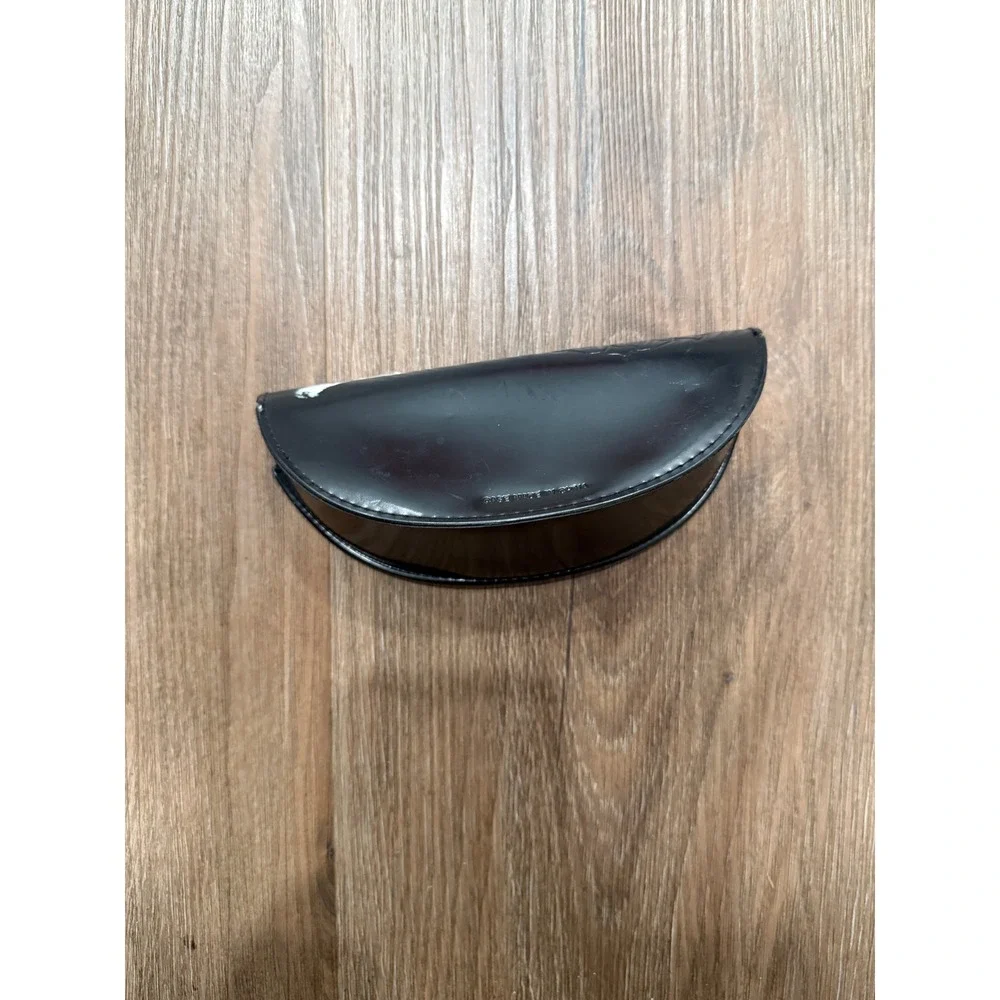 Versace Black‎ Medusa Embossed Sunglasses Case Semi Circle Hook and Loop Closure